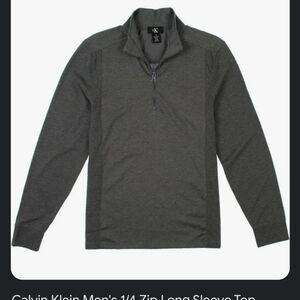 Men's Calvin Klein 1/4 Pullover Shirt. Size M. Grey
